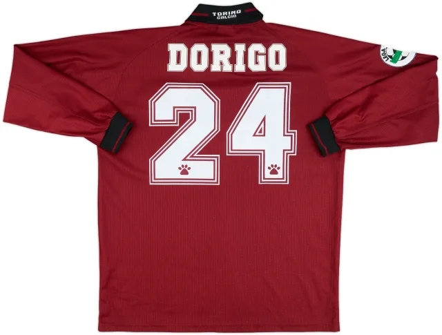 1997-98 Torino Match Issue Home L/S Shirt Dorigo #24
