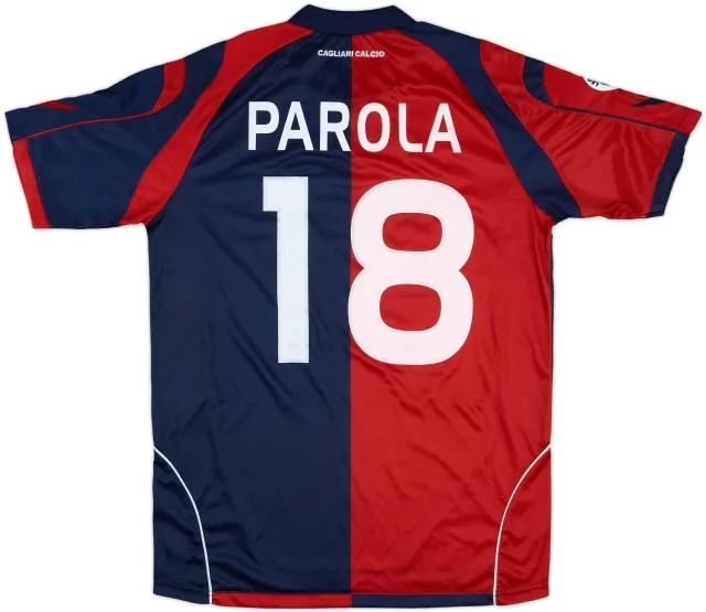 2009-10 Cagliari Home Shirt Parola #18 - 8/10 - (L)