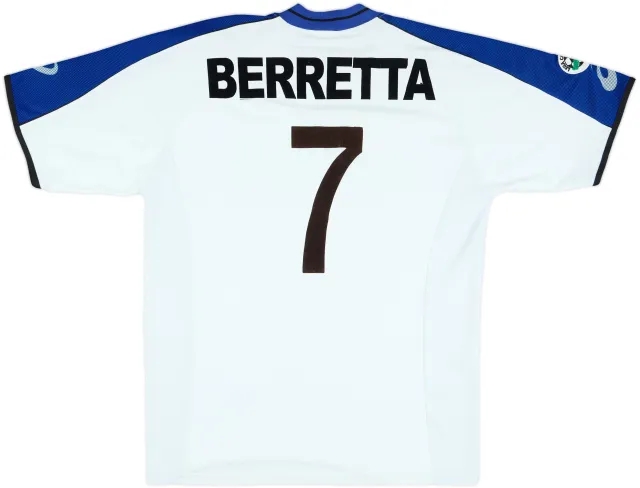 2002-03 Atalanta Away Shirt Berretta #7 - 7/10 - (XL)
