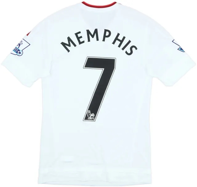 2015-16 Manchester United Match Issue Home Shirt Memphis #7