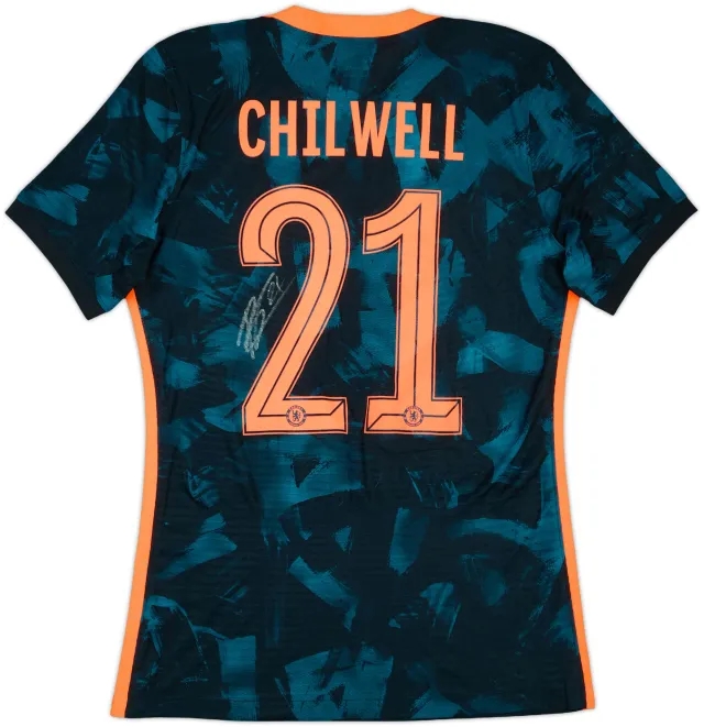 2021-22 Chelsea Player Issue Signed Third Shirt Chilwell #21