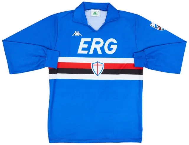 1988-90 Sampdoria Home L/S Shirt - 8/10 - (L)