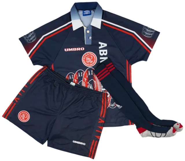 1997-98 Ajax Away Full Kit Laudrup #11 - 8/10 - (M)