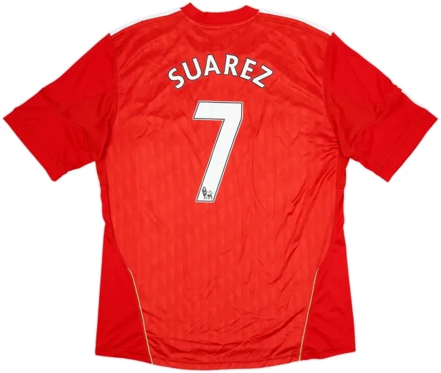 2010-12 Liverpool Home Shirt Suarez #7 - 8/10 - (XL)