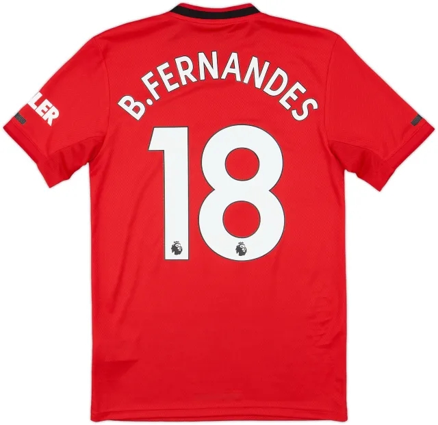 2019-20 Manchester United Home Shirt B.Fernandes #18 - 10/10 - (XS)