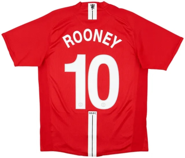 2007-09 Manchester United Home Shirt Rooney #10 - 10/10 - (M)