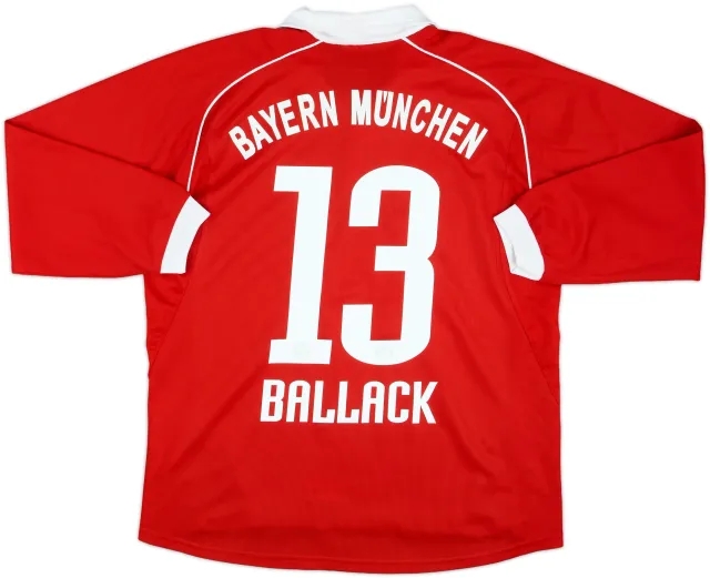 adidas Bayern Munich Boys LS Home Shirt 2005/06