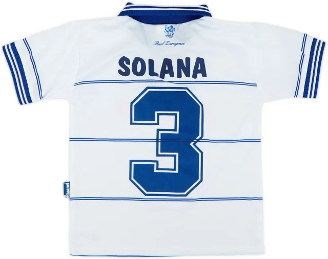 1999-01 Real Zaragoza Home Shirt Solana #3 - 7/10 - (M.Boys)