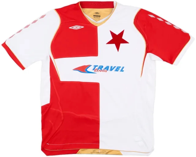 2008-09 Slavia Prague Home Shirt - 7/10 - (XL.Boys)