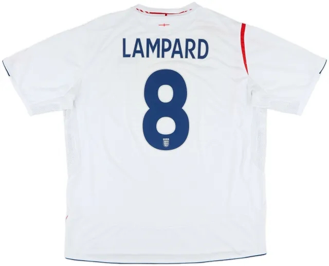 2005-07 England Home Shirt Lampard #8 - 5/10 - (3XL)