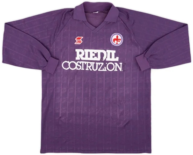 1988-90 Fiorentina Match Issue Home L/S Shirt #2
