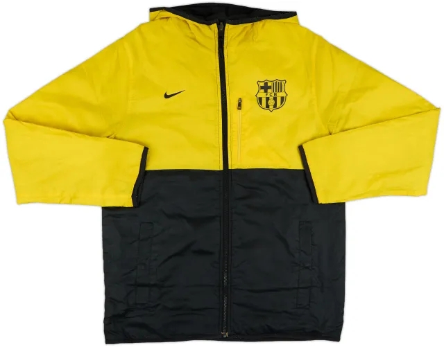 2011-12 Barcelona Nike Reversible Hooded Rain Jacket - 8/10 - (L)