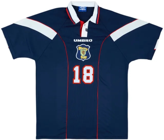 1996-98 Scotland Match Issue Home Shirt #18