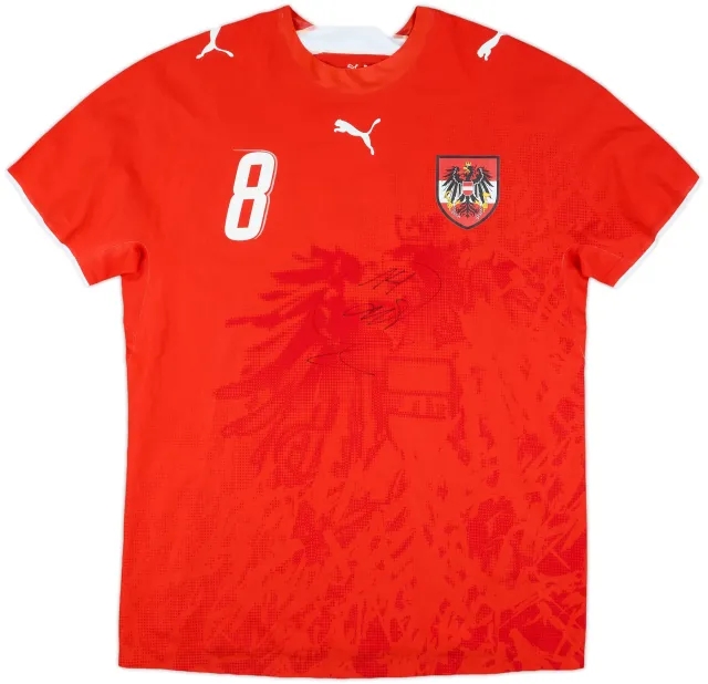 2006-08 Austria Match Issue Signed Home Shirt #8
