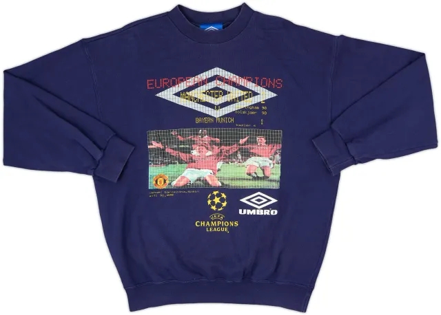 1998-99 Manchester United &#039;1999 CL Final&#039; Umbro Sweat Top - 10/10 - (L)