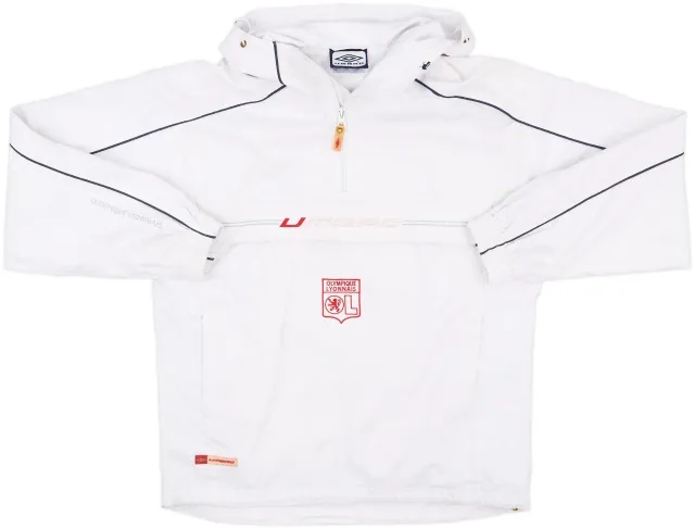 2002-03 Lyon Umbro 1/2 Zip Hooded Rain Jacket - 4/10 - (S)