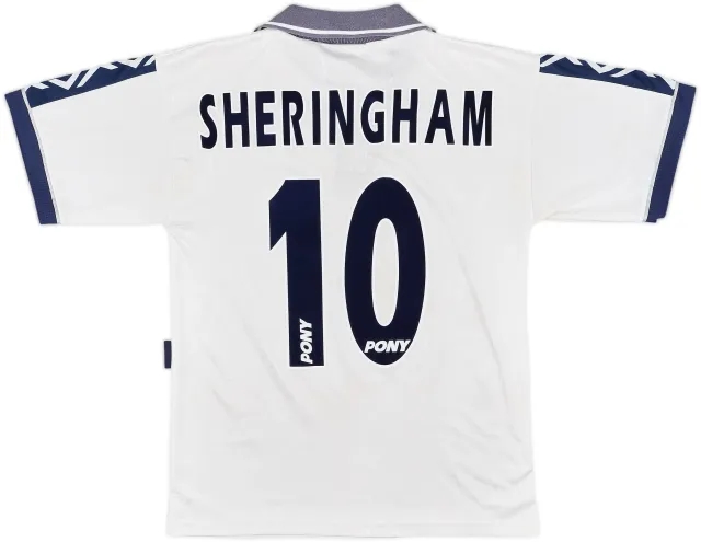 1995-97 Tottenham Home Shirt Sheringham #10 - 8/10 - (S)