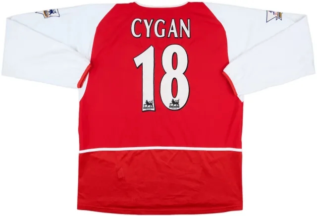 2002-04 Arsenal Match Issue Home L/S Shirt Cygan #18