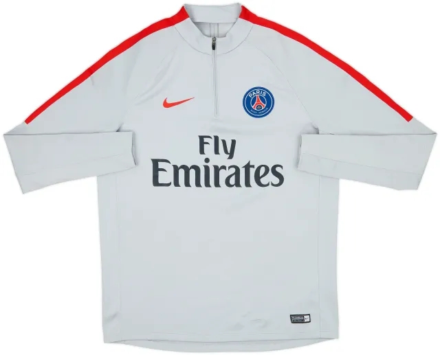 2017-18 Paris Saint-Germain Nike 1/4 Zip Drill Top - 8/10 - (L)