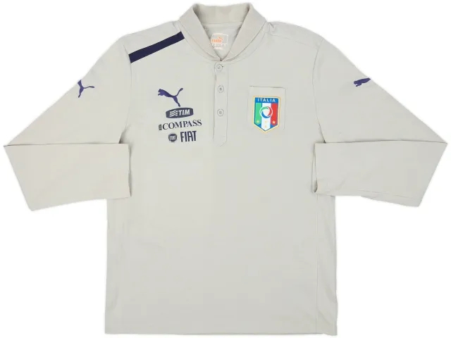 2012-13 Italy Puma Player Issue L/S Polo Shirt - 10/10 - (S)
