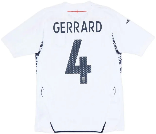 2007-09 England Home Shirt Gerrard #4 - 6/10 - (S)