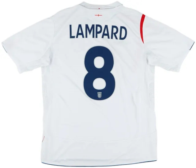 2005-07 England Home Shirt Lampard #8 - 6/10 - (L)
