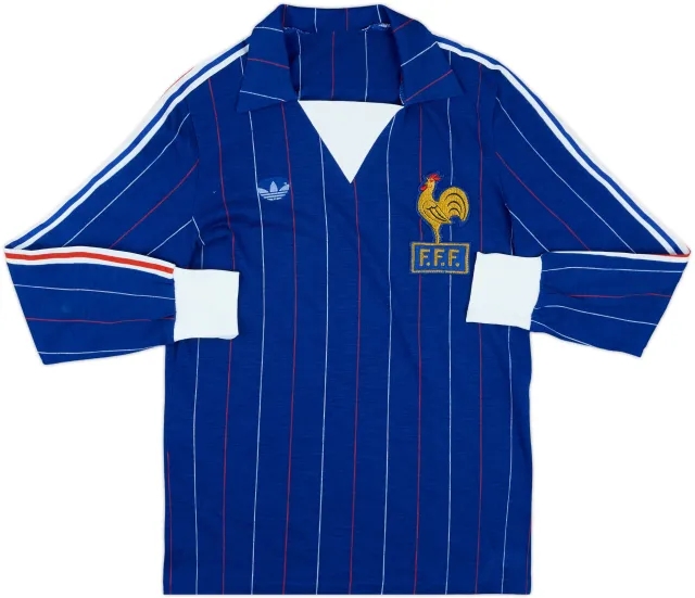 adidas France Mens LS Home Shirt 1980