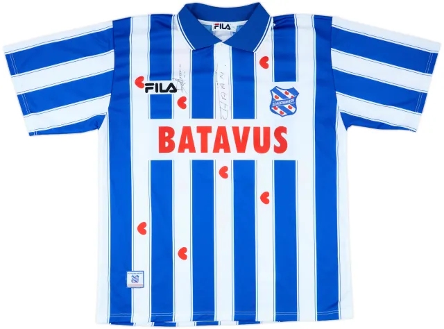 1998-99 Heerenveen Match Issue Signed Home Shirt #9