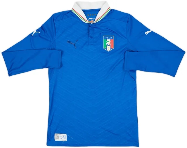 2012-13 Italy Home L/S Shirt - 5/10 - (S)