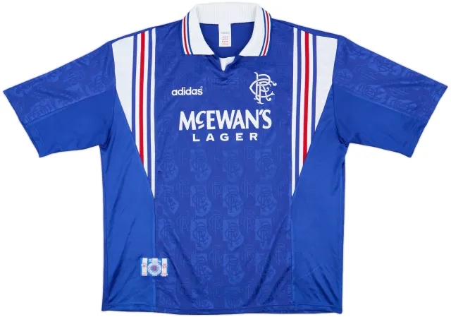 adidas Rangers Mens SS Home Shirt 1996/97
