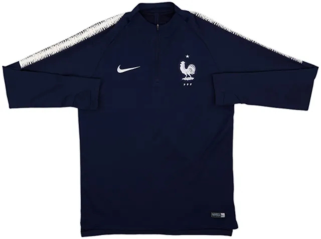 2018-19 France Nike 1/4 Zip Training Top - 8/10 - (M)