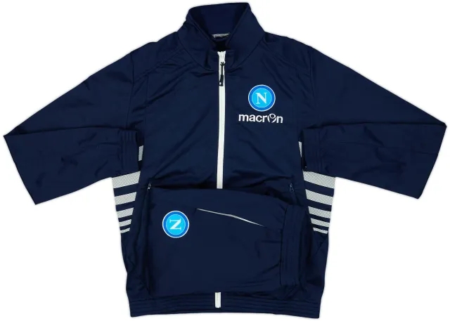 2014-15 Napoli Macron Full Tracksuit - 8/10 - (S)