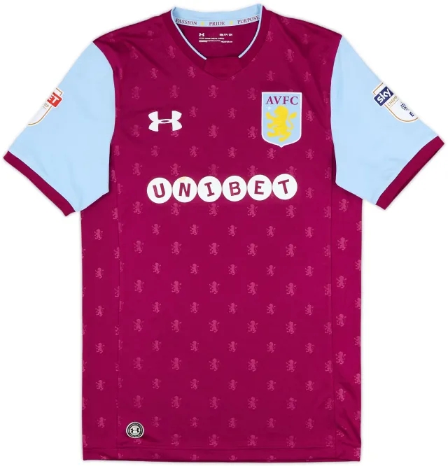 2017-18 Aston Villa Home Shirt - 7/10 - (S)