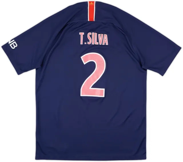 2018-19 Paris Saint-Germain Home Shirt T. Silva #2 - 5/10 - (M)