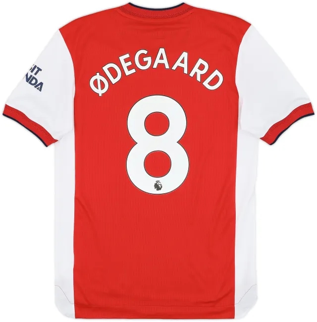 2021-22 Arsenal Authentic Home Shirt Odegaard #8 - 9/10 - (S)