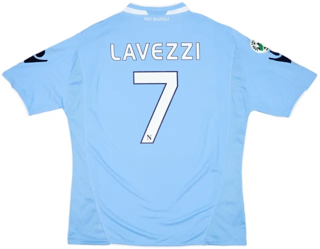 2009-10 Napoli Home Shirt Lavezzi #7 (XXL)
