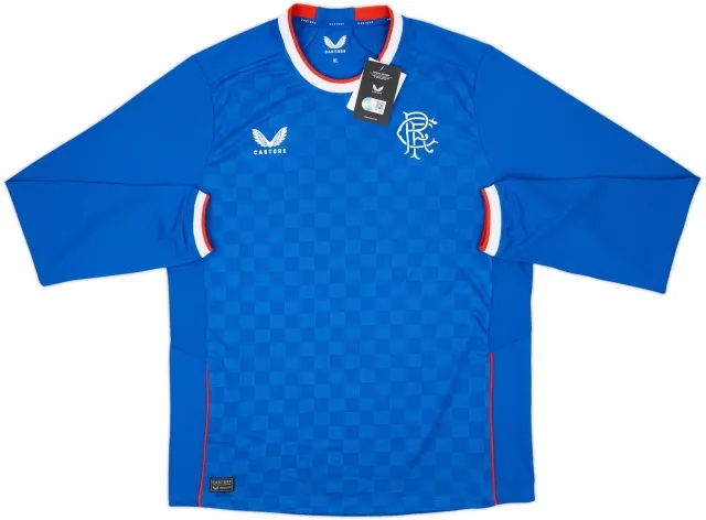 Castore Rangers Mens LS Player Issue Home Shirt 2022/23