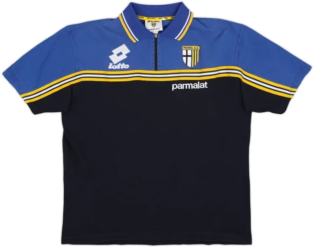 1998-99 Parma Lotto 1/4 Zip Polo Shirt - 9/10 - (XL)