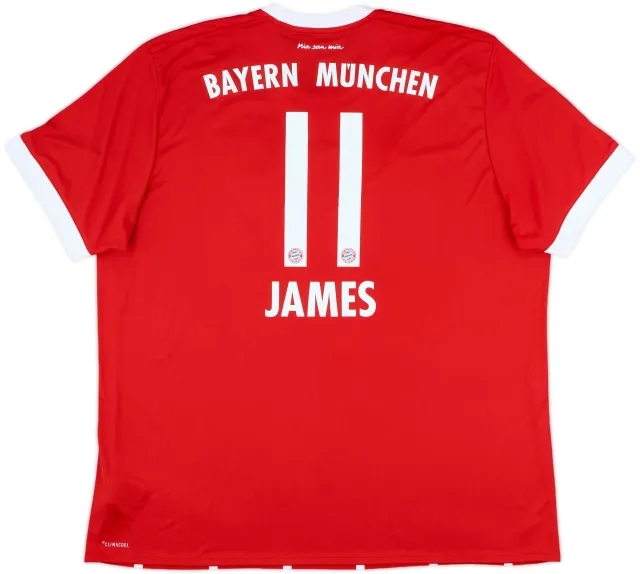 2017-18 Bayern Munich Home Shirt James #11 - 9/10 - (XXL)