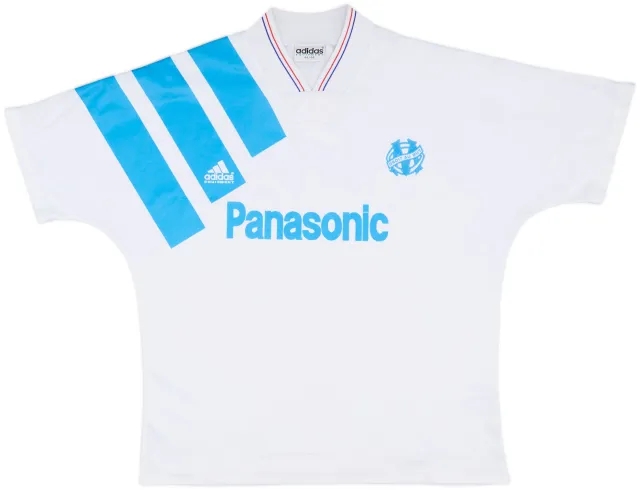 1991-92 Olympique Marseille Home Shirt - 7/10 - (L/XL)