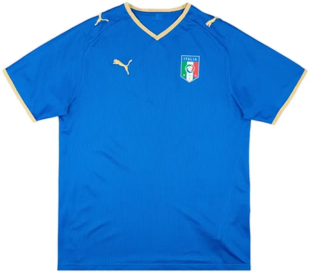 2007-08 Italy Basic Home Shirt - 9/10 - (L)