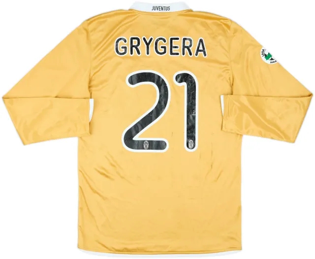 2008-09 Juventus Match Issue Away L/S Shirt Grygera #21