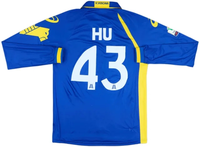 2011-12 Hellas Verona Match Issue Coppa Italia GK/Home Shirt Hu #43