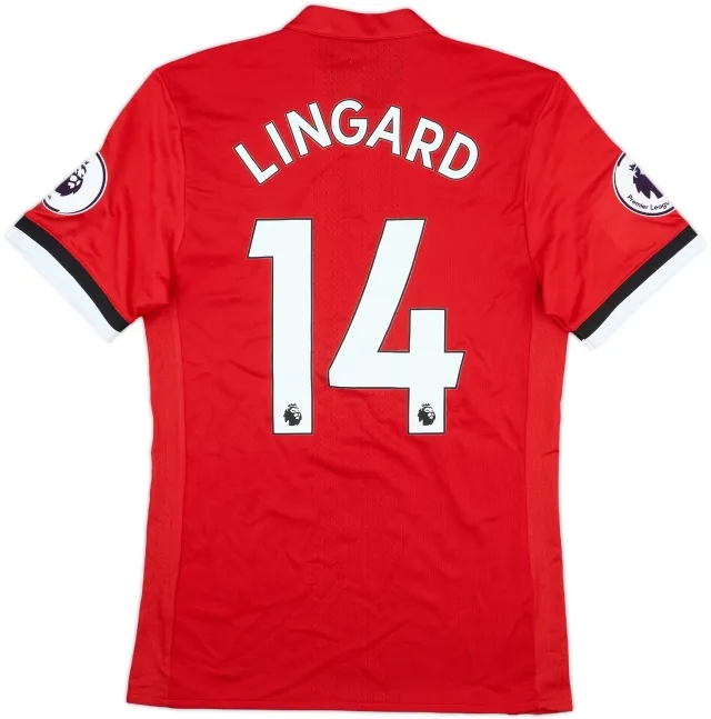 2017-18 Manchester United Match Issue Home Shirt Lingard #14
