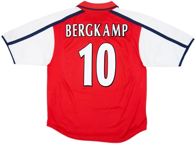 2000-02 Arsenal Home Shirt Bergkamp #10 - 8/10 - (L)
