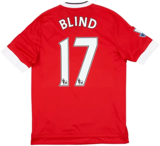 2015-16 Manchester United Home Shirt Blind #17 - 8/10 - (M)