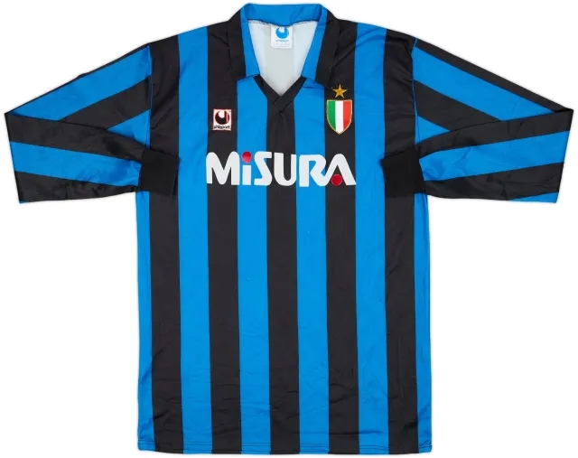 1990-91 Inter Milan Home L/S Shirt - 8/10 - (XL)