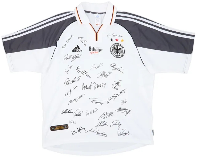 2000-02 Germany Squad Signed Home Shirt - 9/10 - (L)