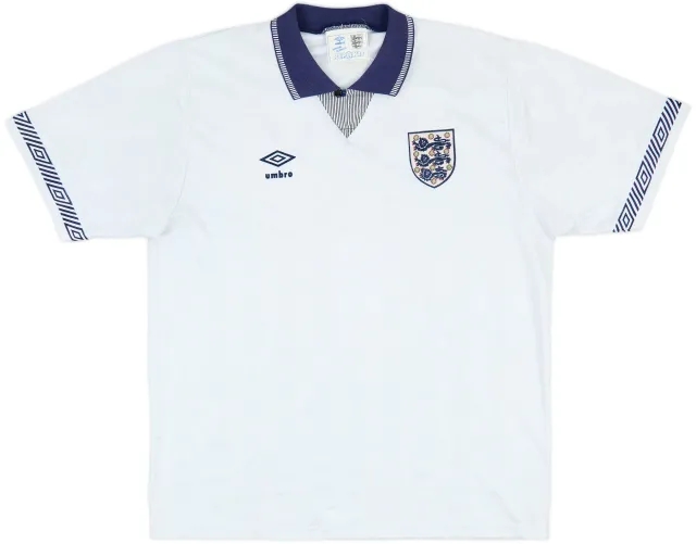 1990-92 England Home Shirt #19 (Gascoigne) - 8/10 - (L)