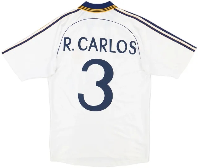 1998-00 Real Madrid Home Shirt R.Carlos #3 - 8/10 - (S)